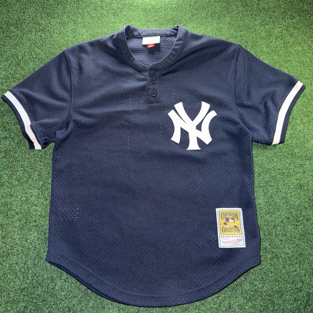 1995 Derek Jeter #2 Yankees Mens Mitchell & Ness Authentic Batting Jersey M